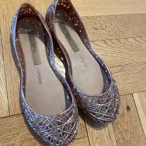 **Used** Mini Melissa Campana Crystal Shoes Mesh Hole Shoes sz 3